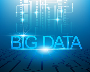 big data concept and network connection system vector image