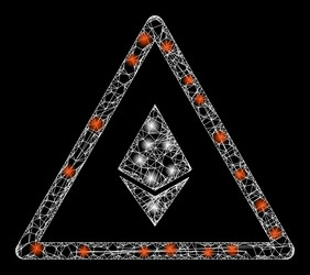 constellation network mesh ethereum warning vector image