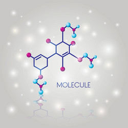 molecule structure chemical icon vector