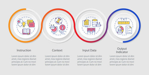 prompt key elements loop infographic template vector image
