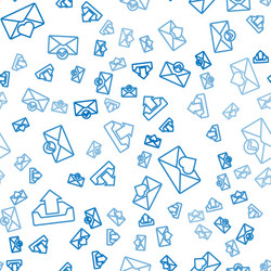 set line upload inbox envelope with valentine vector image