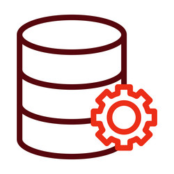 data processor thick line two color icons vector image