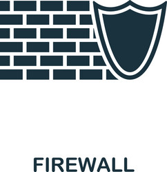 Firewall icon premium style design from security vector