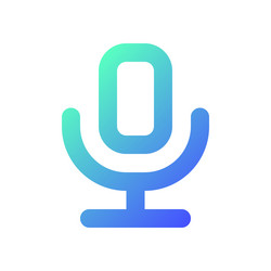 Microphone pixel perfect gradient linear ui icon vector