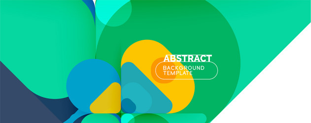 modern geometric round shapes and dynamic lines vector image