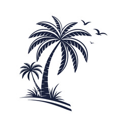 Palm Tree Silhouette Vector Image