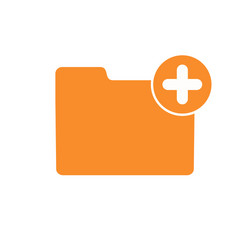 add attach create folder make new plus icon vector image