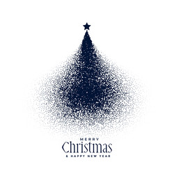 Creative christmas tree made with dots particles Vector Image