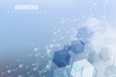 geometric abstract background with connected line vector image