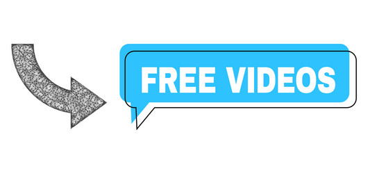 Misplaced free videos message cloud and net rotate vector