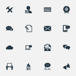 Set of simple newspaper icons vector