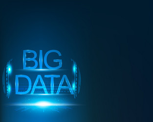 big data concept and network connection system vector image