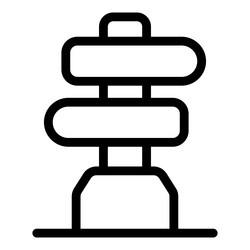blank road sign showing the way with two empty vector image