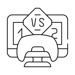 multiplayer games game development line icon vector image