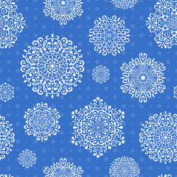 seamless snowflake pattern vector image