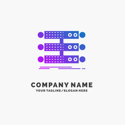 server structure rack database data purple vector image