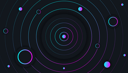 dark background with gradient circles vector image