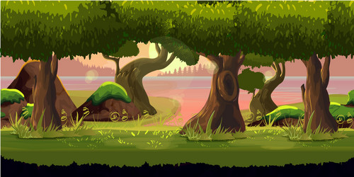 Desert game background Royalty Free Vector Image