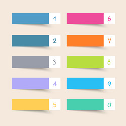 label set with full color design element vector image