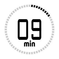 minutes countdown timer vector image