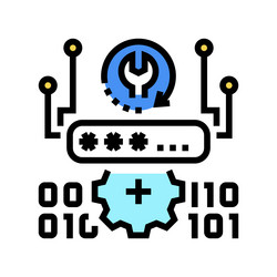 password recovery color icon vector image