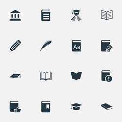 Set of simple knowledge icons vector