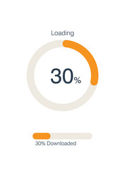 circle loading and progress bars vector image