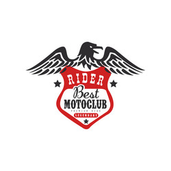 rider best motoclub logo premium ride design Vector Image