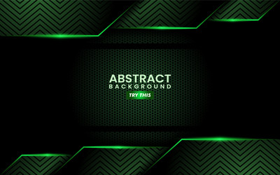 abstract green background with overlap layer vector image