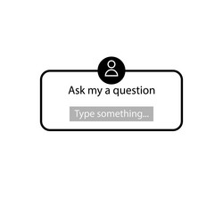 ask me a question user interface vector image