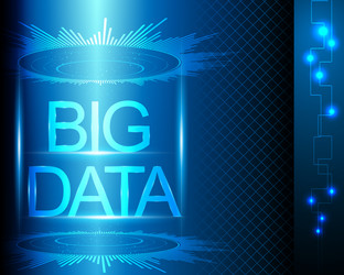 big data concept and network connection system vector image