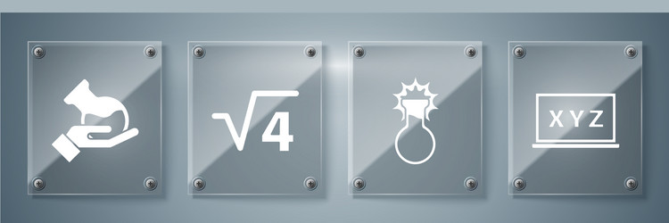 set xyz coordinate system test tube and flask vector image