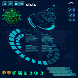 background with futuristic user interface design vector image