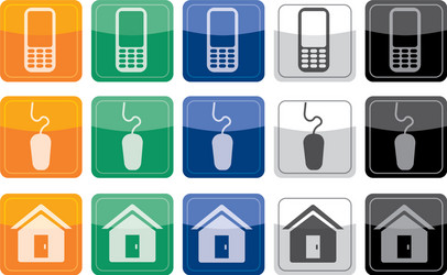 call click visit web buttons vector image