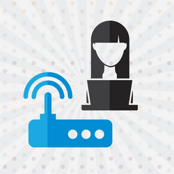 computer user design vector image
