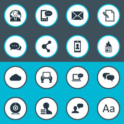 set of simple user icons vector image