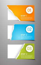 set of teared card with place for your own text vector image