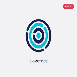 two color biometrics icon from artificial vector image