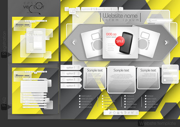 website design template menu elements vector image