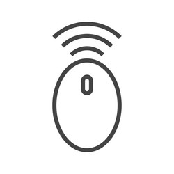 wireless computer mouse line icon vector image
