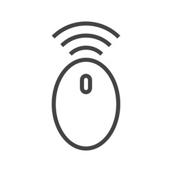 wireless computer mouse line icon vector