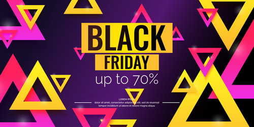 black friday big sales trendy modern poster vector