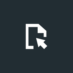 document click transfer replace icon vector image