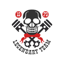 legendary tean logo 1979 design element for moto Vector Image
