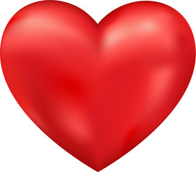 Red 3d valentine heart Royalty Free Vector Image