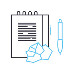 Story screenwriting line icon outline symbol vector