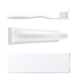 template for toothpaste package design realistic vector