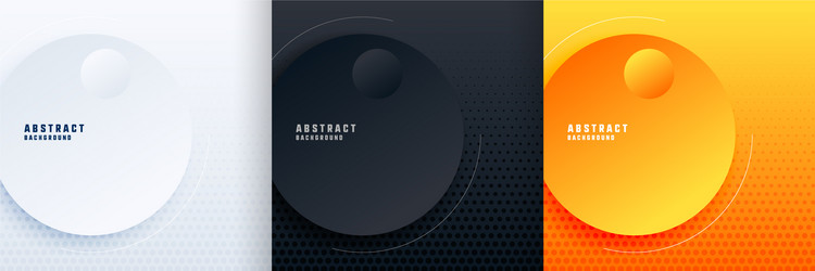 abstract minimal circles background in three vector image