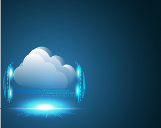 cloud computing business transaction bigdata vector image