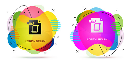 color js file document download button icon vector image